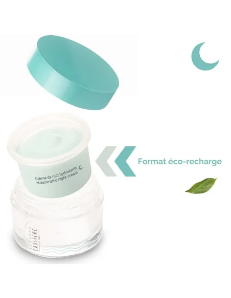 Crème de nuit hydratante à l'eau se Source des Jardins