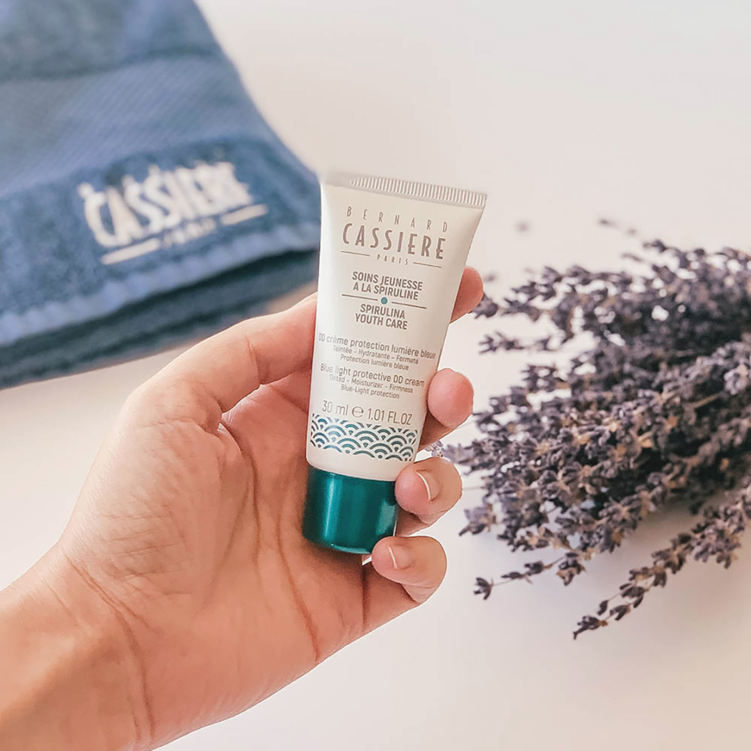 crème visage contre lumières bleu